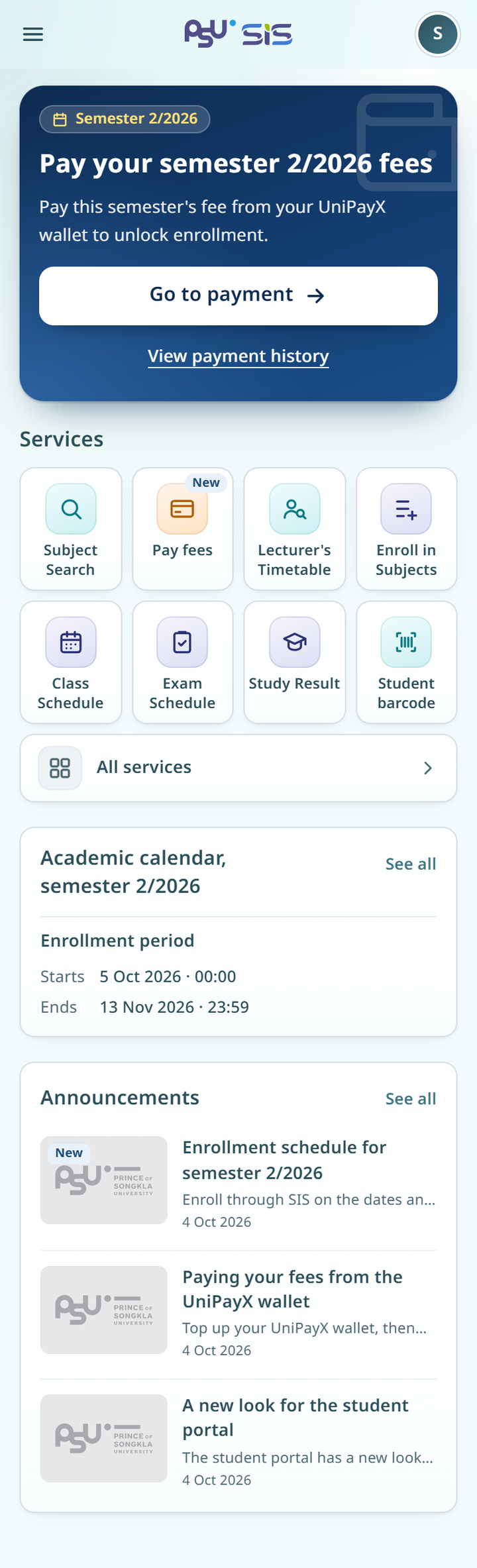 The whole home page