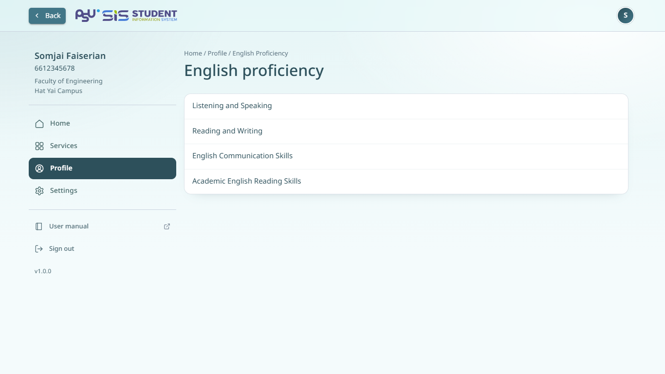 English proficiency results