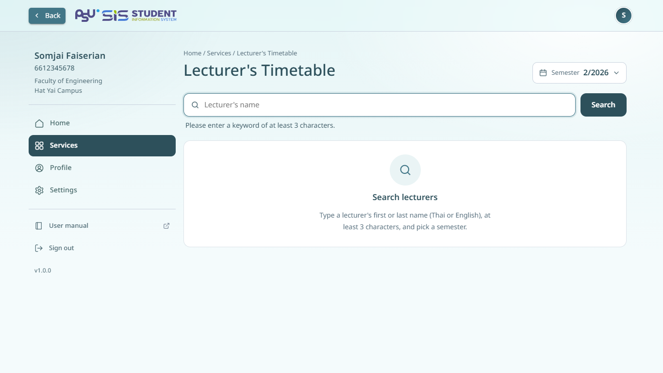Search for a lecturer