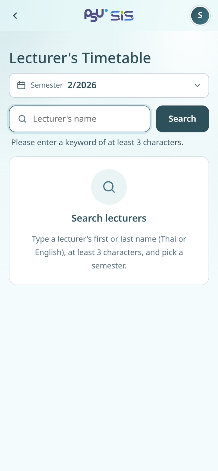 Search for a lecturer